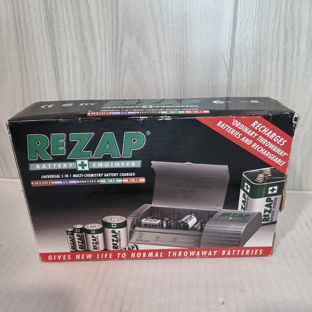 REZAP Universal 5 in 1 Multi Chemistry Battery Normal & Rechargeable Charger